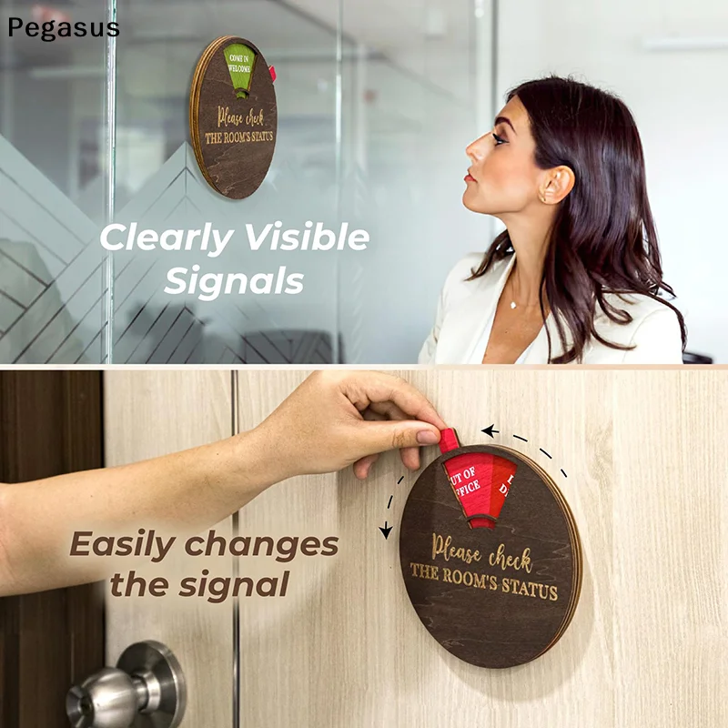 [S]New Interesting Do Not Disturb Office Door Hanging Sign Home Model Rotatable Door Sign Wooden Decoration
