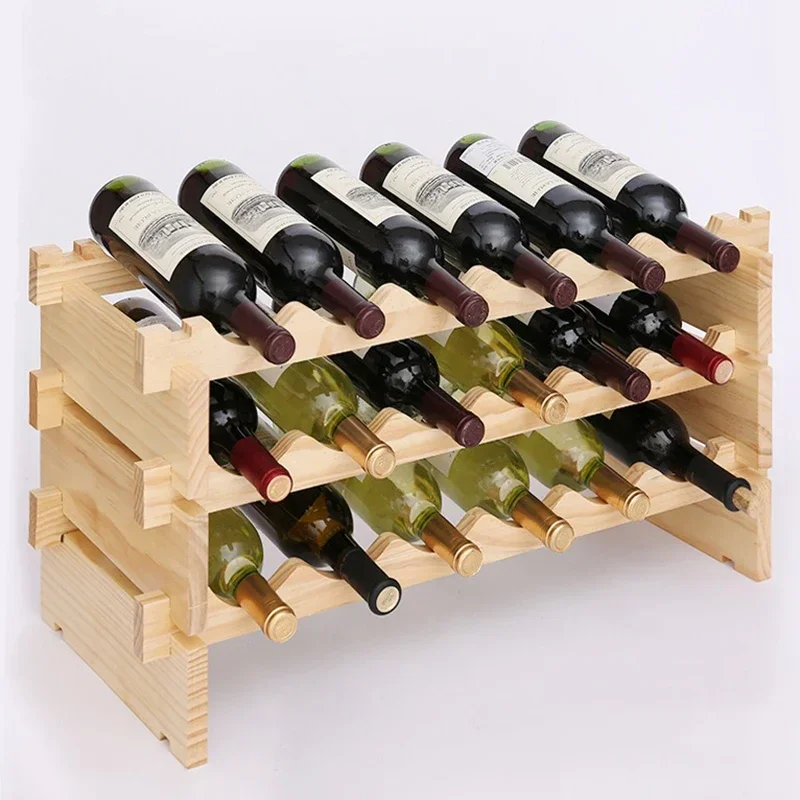 

%a Vintage Wooden Wine Rack Storage, Stackable Wine Racks, Bottle Organizer, Bar Counter, Gift