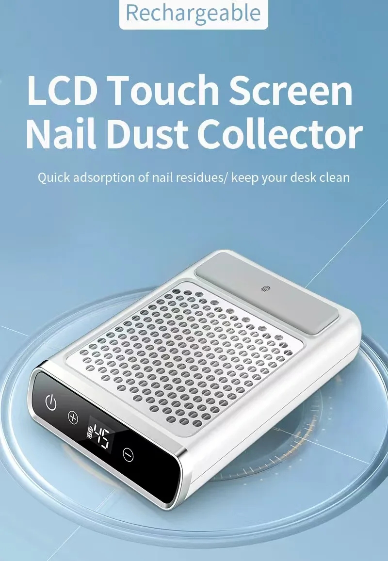 

Powerful Nail Dust Vacuum Collector Professional Nail Dust Extractor With Reusable Filter Manicure Equipment Adjustable Speed
