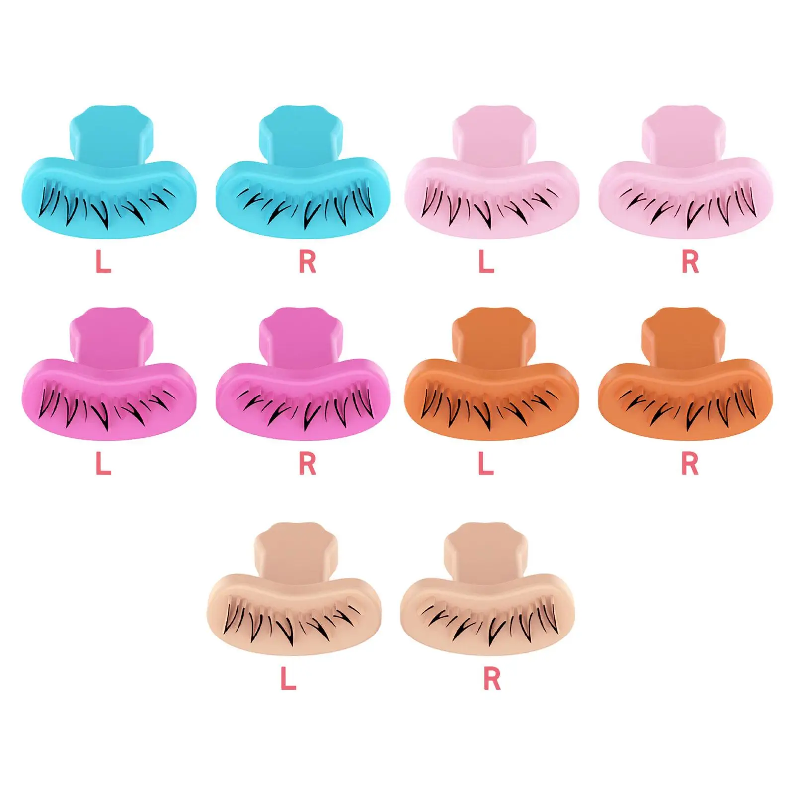 ภายใต้ขนตา Stamper DIY ด้านล่างขนตาแม่แบบ Eyelash Stampers ลายฉลุด้วย