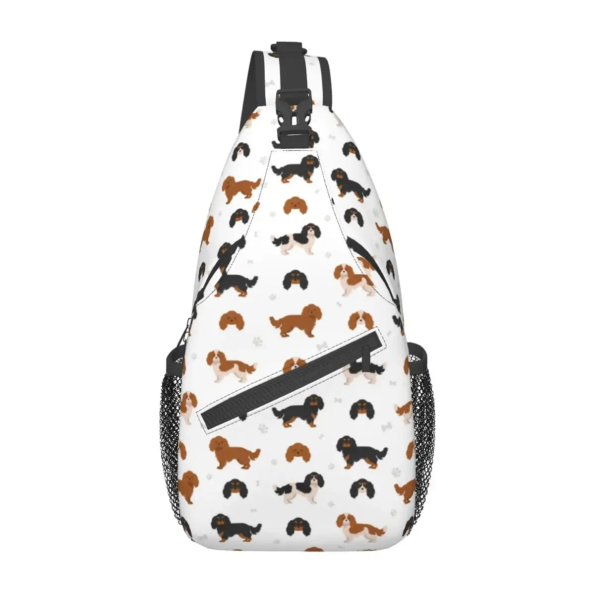 

Cavalier King Spaniel Sling Bag Chest Crossbody Shoulder Sling Backpack Hiking Travel Daypacks Cute Animal Dog Cool Bag