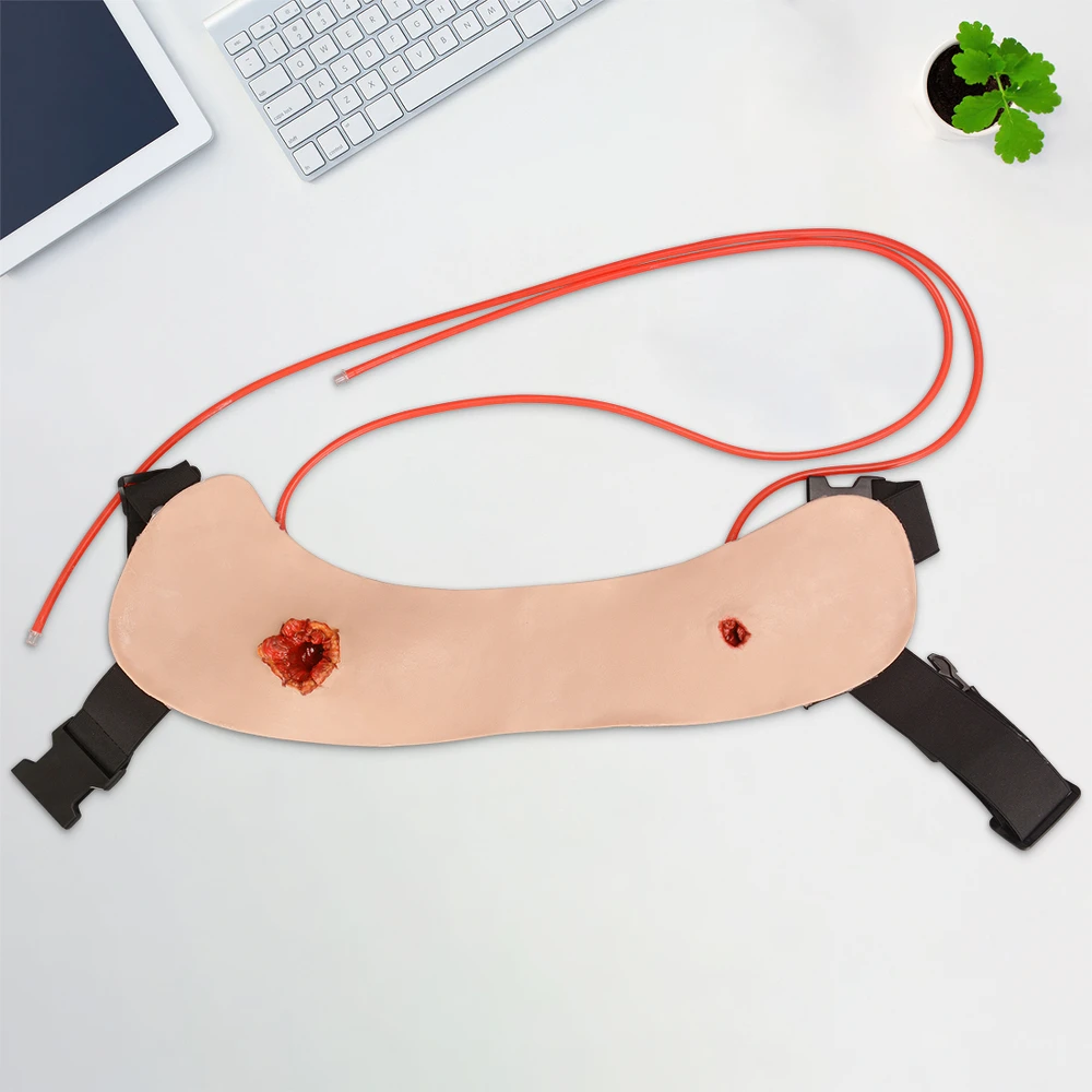 نموذج جرح مصدس يمكن ارتداؤه من خلال الصدر، نموذج جرح رصاصة للعرض التعليمي، دورة TCCC/EMT/PHEC #5