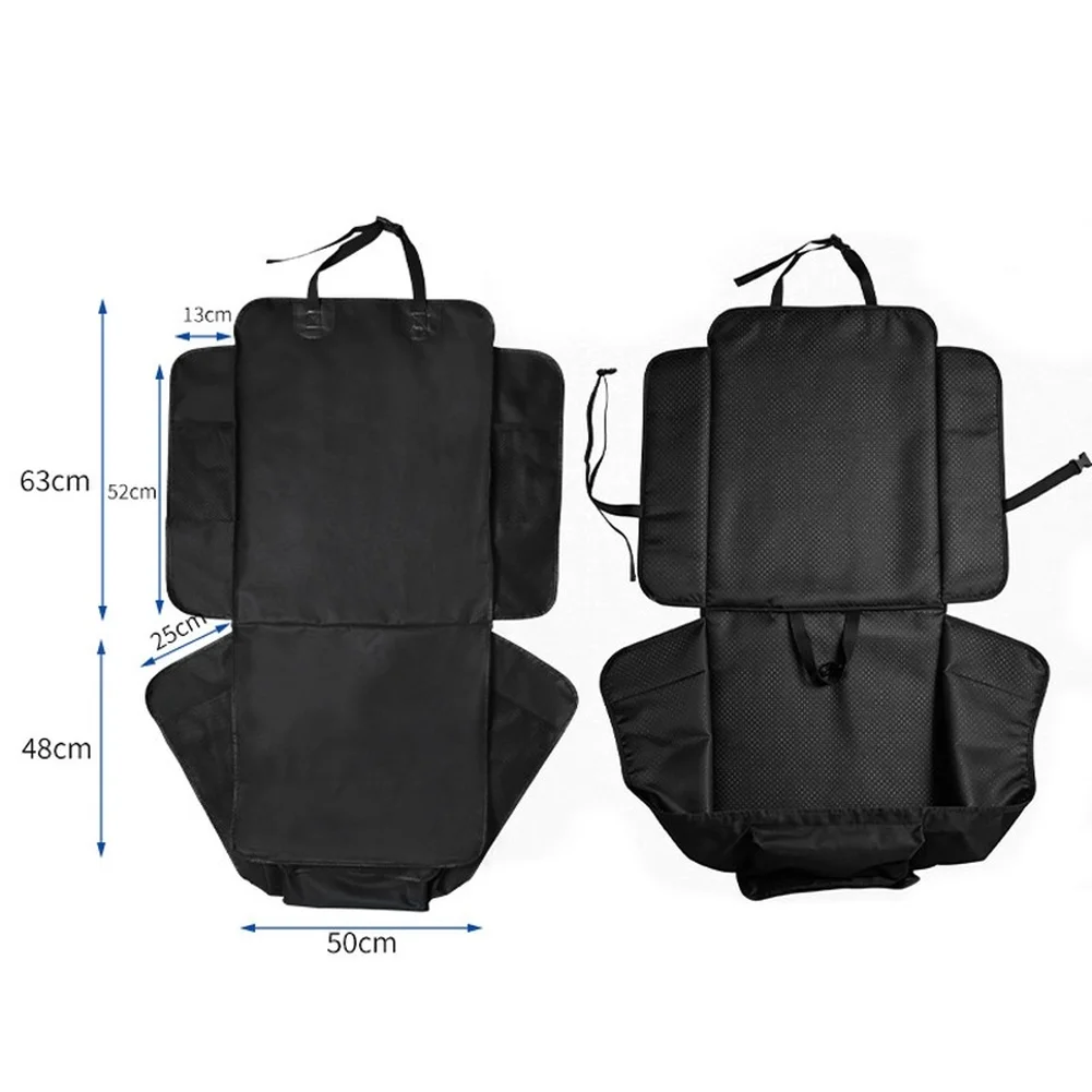 Waterproof Front Seat Cover in Oxford Fabric with Non-Slip Technology Scratch Resistant Layer and Utility Pockets