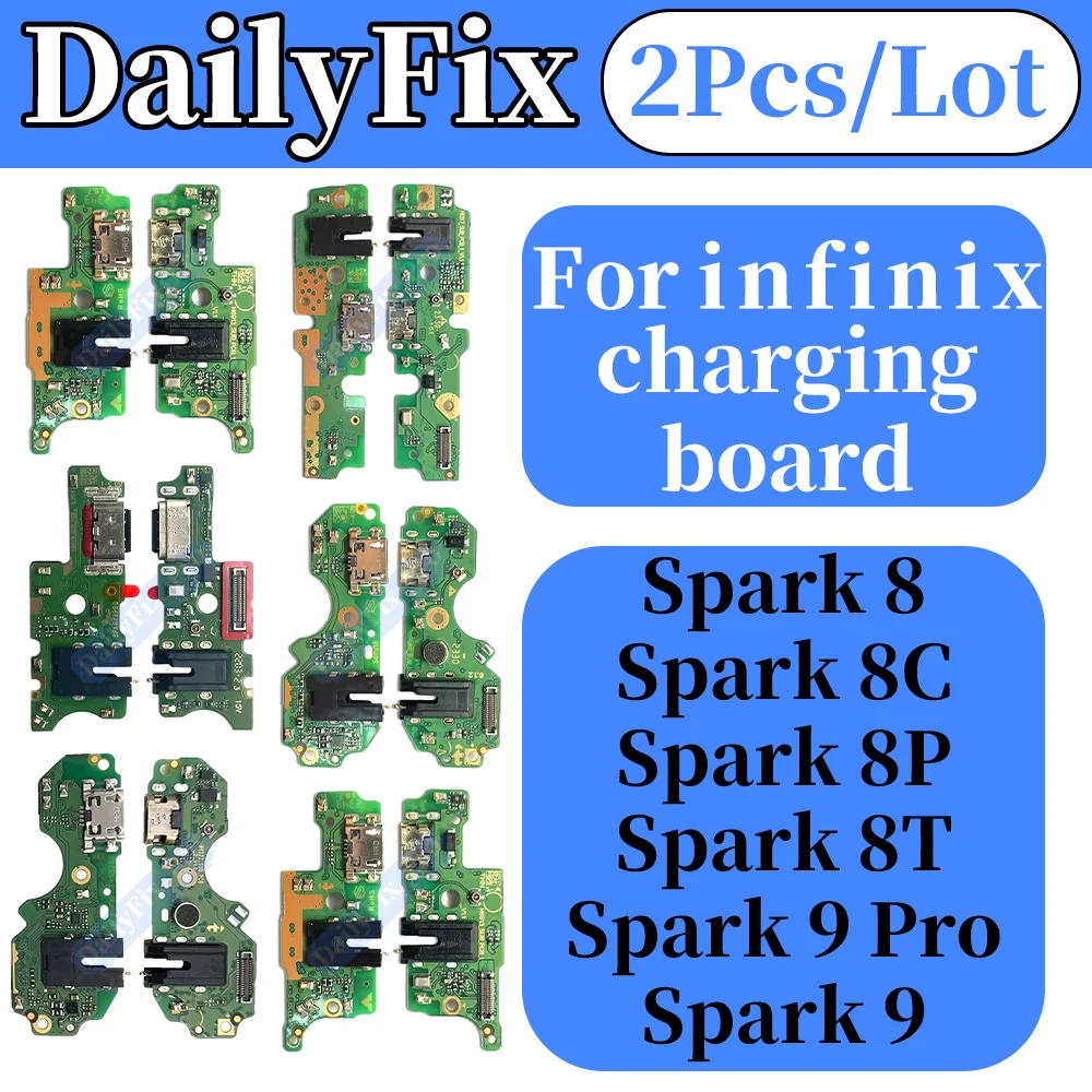 Suitable for Infinix Spark 8 8C 8P 8T 9 Pro 9 Phone Tail Socket Charging Small Board USB Port Replac