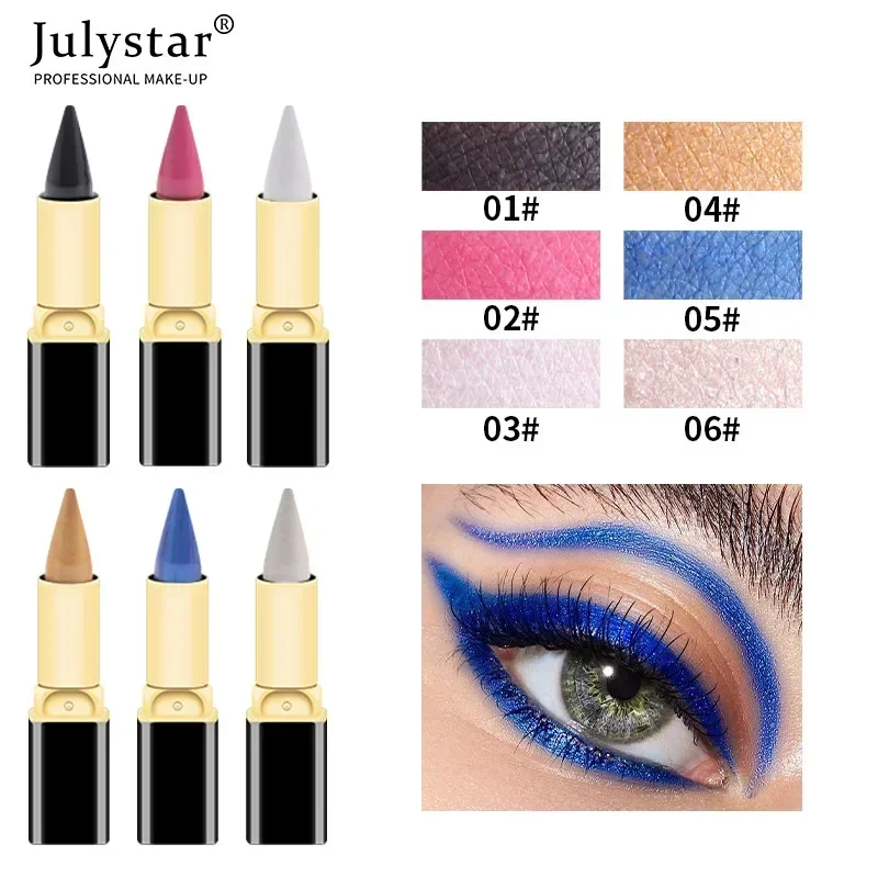 Penna per eyeliner a 5 colori Penna per ombretto glitterata Impermeabile Facile da indossare Ombretto femminile sexy ad alta lucentezza a lunga durata