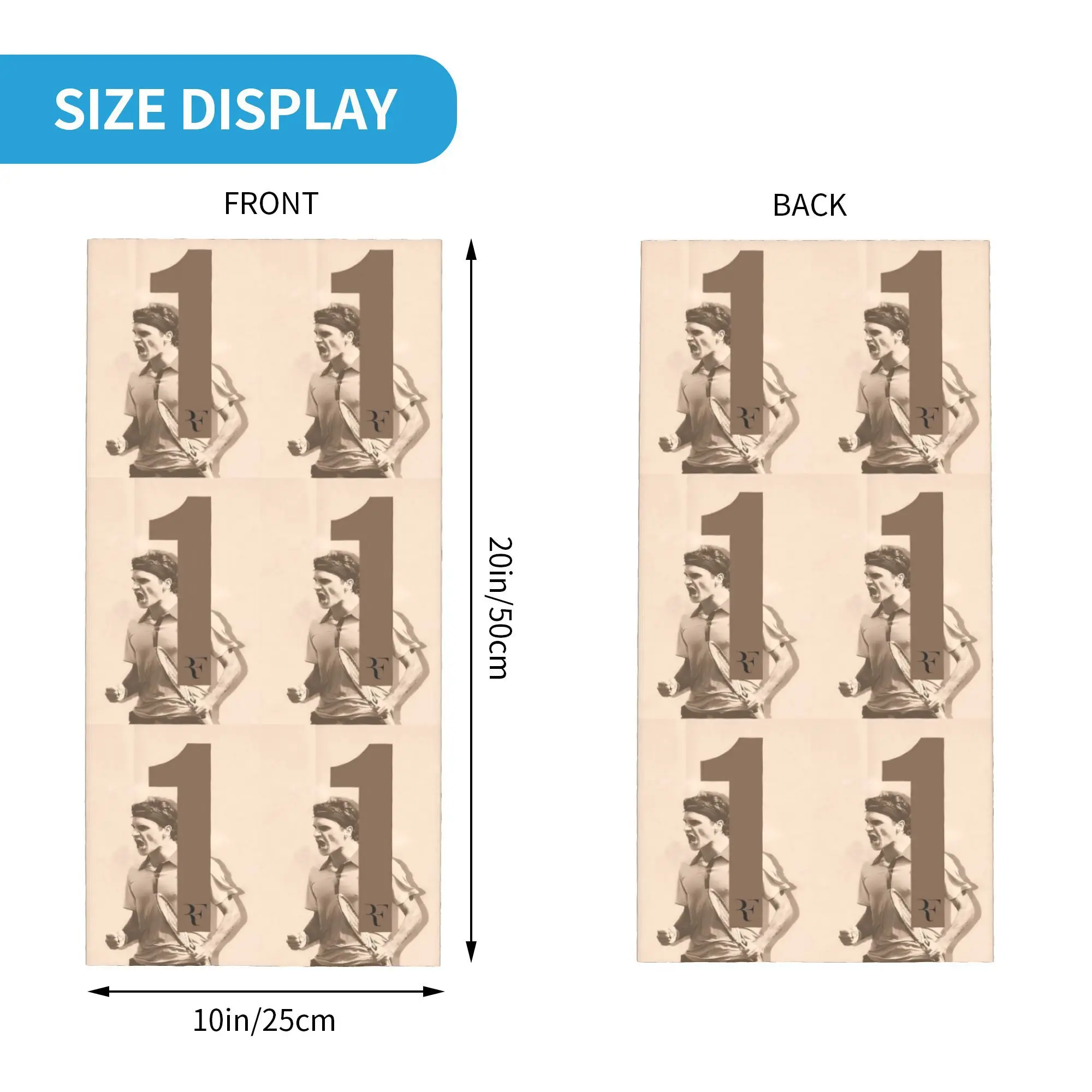 The Roger Federer Blog Bandana cache-cou imprimé écharpe multifonction couvre-chef équitation pour hommes femmes adultes toutes saisons