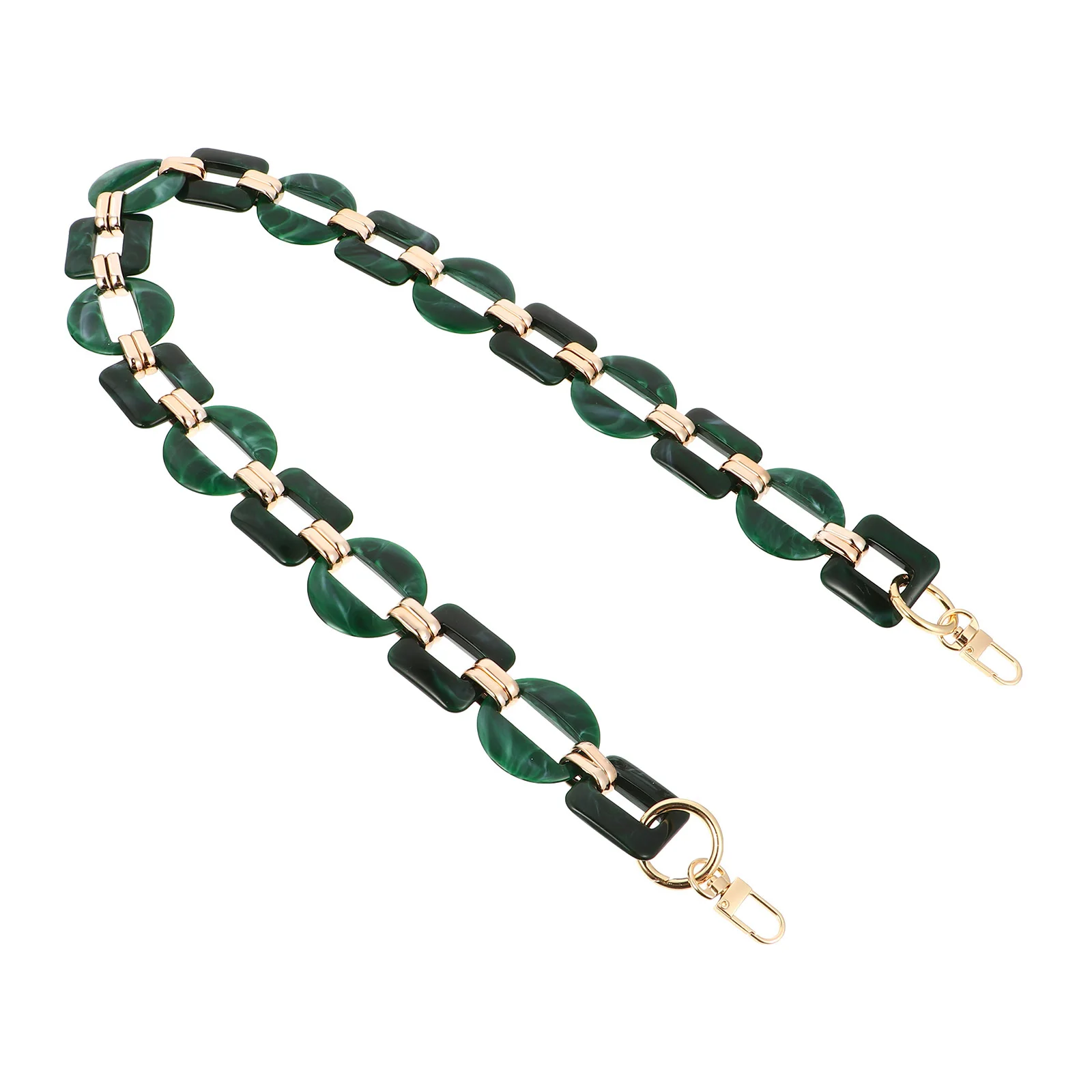 레진 백 체인 레트로 컬러 대비 창의적인 장식 스트랩 탈부착 가능한 교체용 가방 액세서리 가볍고 휴대 가능