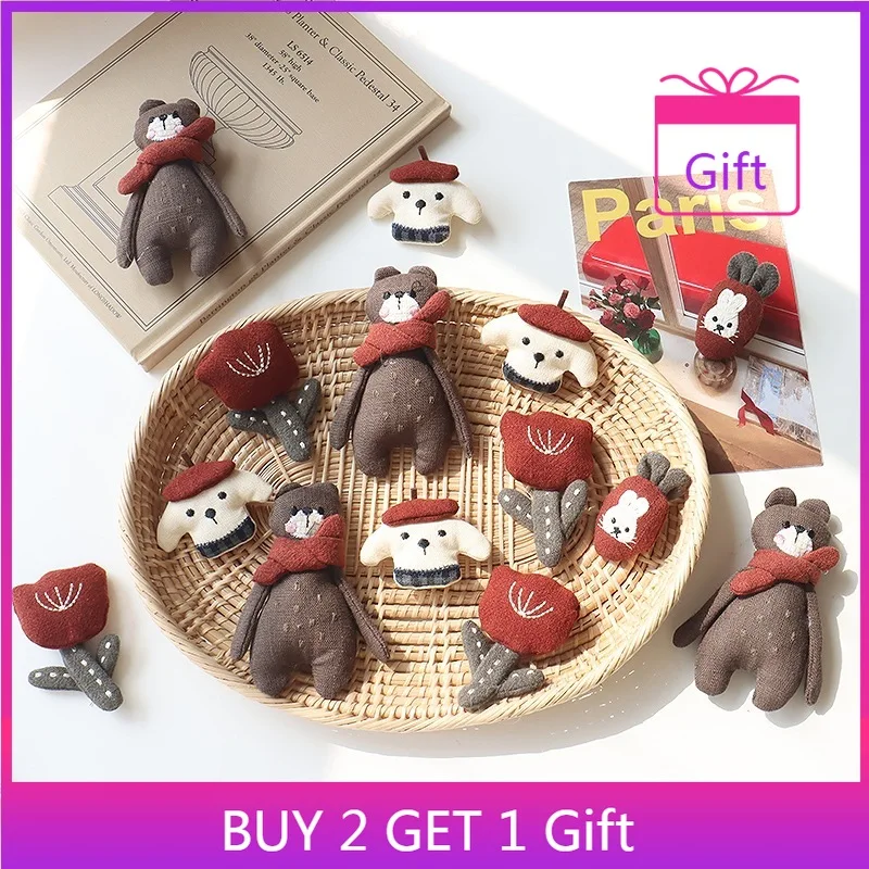 1 шт., набор для изготовления брошей Kawaii «сделай сам», тканевый кролик, морковь, цветочная булавка, принадлежности для рукоделия для девочек, заколки для волос «сделай сам», аксессуары для одежды