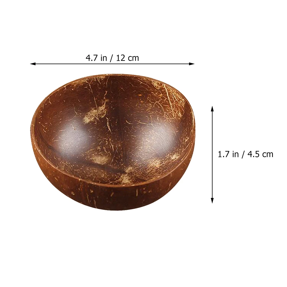 

Coconut Shell Bowl Set Salad Dessert Bowls Spoon Kit Kitchen Utensils Lightweight Camping Dining Accessories