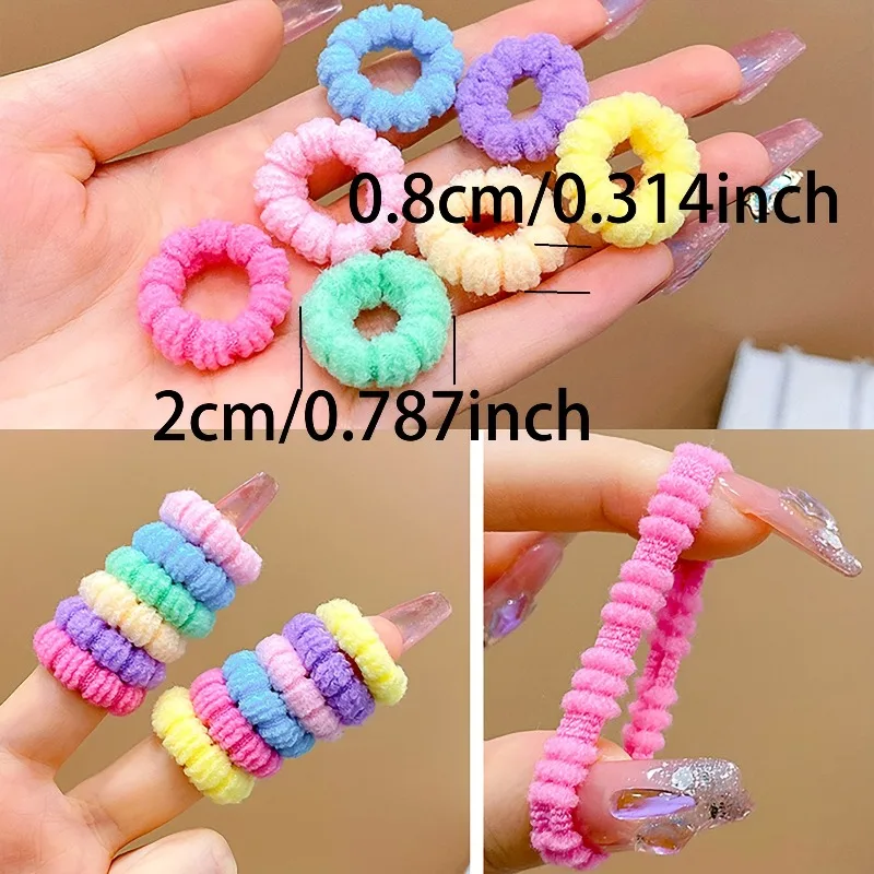 100 Stück hochelastische Haargummis – Elastiken mit Glitzer, für den Außenbereich, den Heimgebrauch, Haargummis, Haarschmuck, niedliche Haar-Accessoires