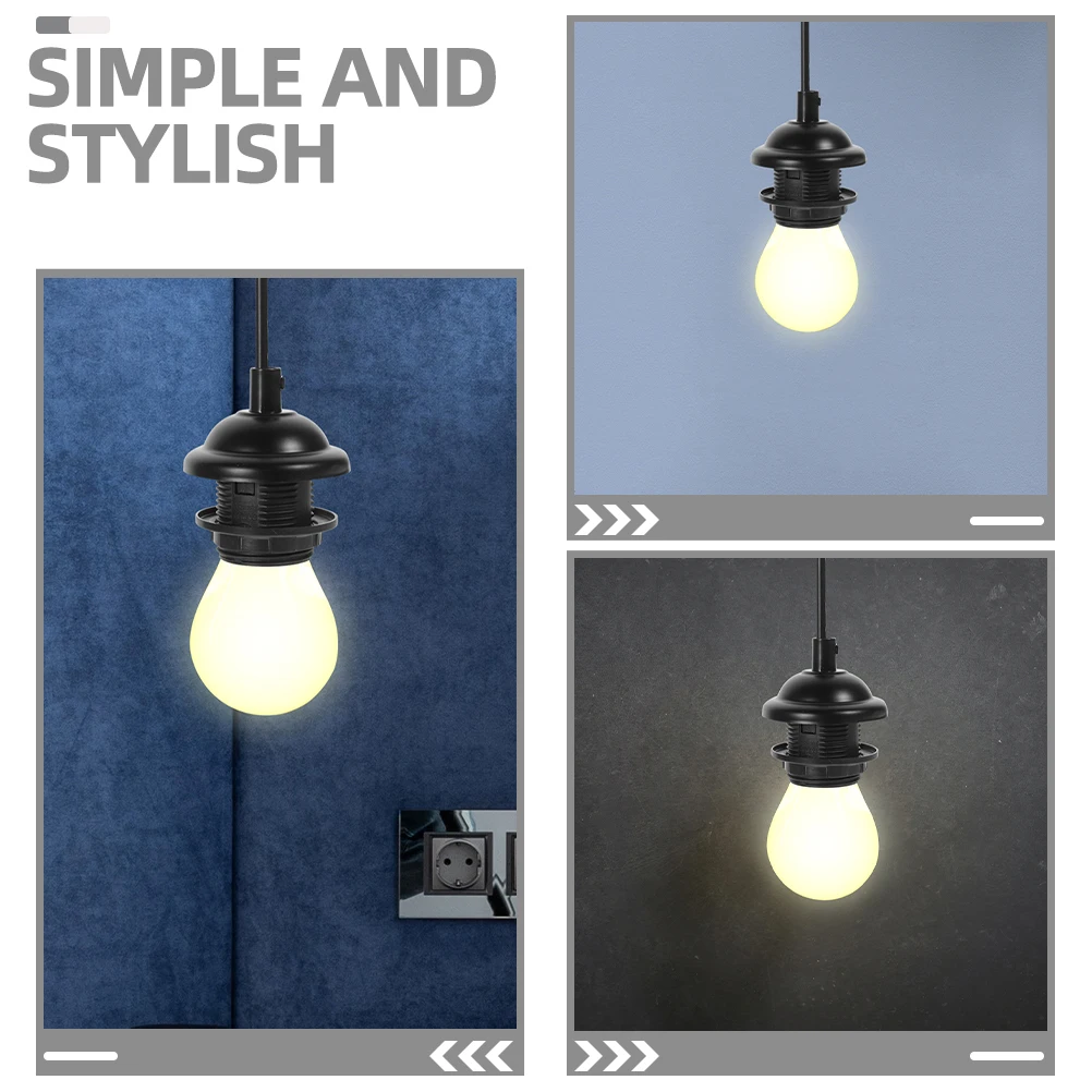 

Retro Edison Lamp Holder Hanging Light Socket Cord Vintage Black Base Pendant Lamp Accessories for Home Bar Coffee Shop