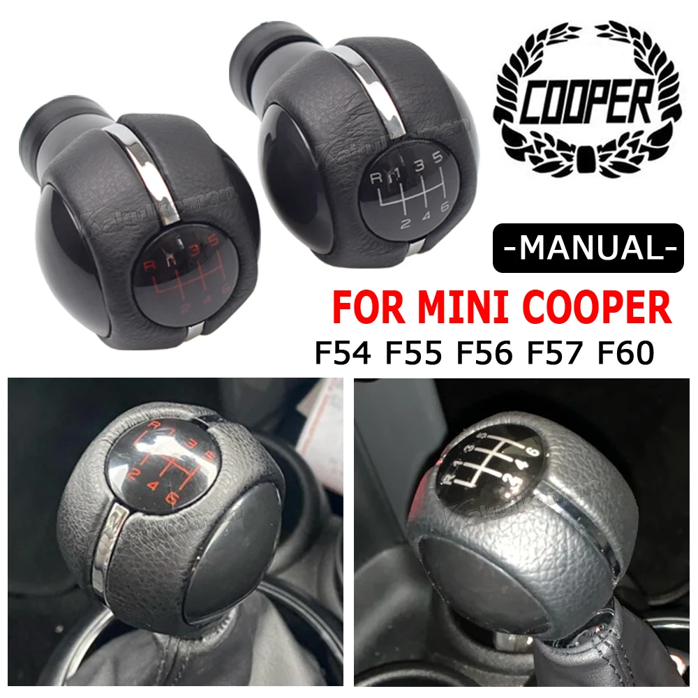 Auto 6-Gang Schaltknauf Schalthebel Handball-Schaltknauf Auto-Styling Passend für Mini Cooper F54 F55 F56 F57 F60 7641999 Autoteile