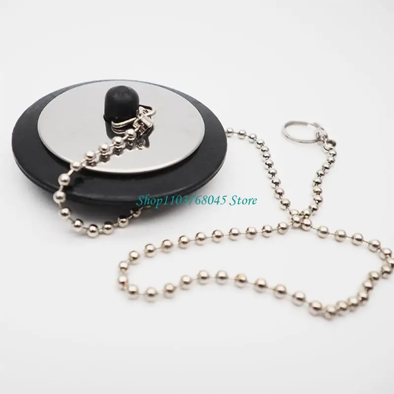 

R53F Универсальная пробка для кухонной мойки Заглушка для мусора Заглушка для кухонной мойки Нержавеющая сталь и резина 1