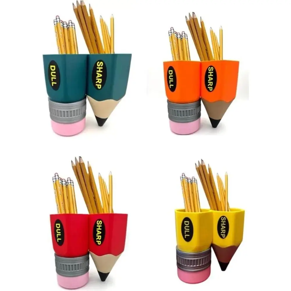 

Unique Pencil Pal Organizer Funny Large Capacity Sharp-Dull Pencil Holder Creative Pencil Shaped Pencil Container Dispenser