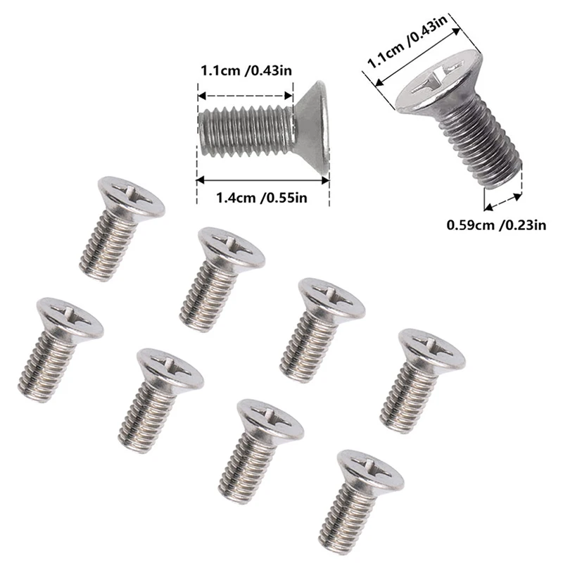 1 Set Stainless Steel Brake Disc Rotor Screws 93600-06014-0H Compatible With Honda Acura Retaining Screws for Front and Rear