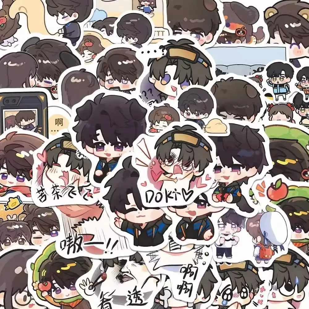 63 قطعة Q-نسخة الحب و Deepspace Caleb ملصقات مقاومة للماء DIY بها بنفسك الهاتف سكيت دفتر الكمبيوتر المحمول الغيتار دراجة نارية سطح المكتب