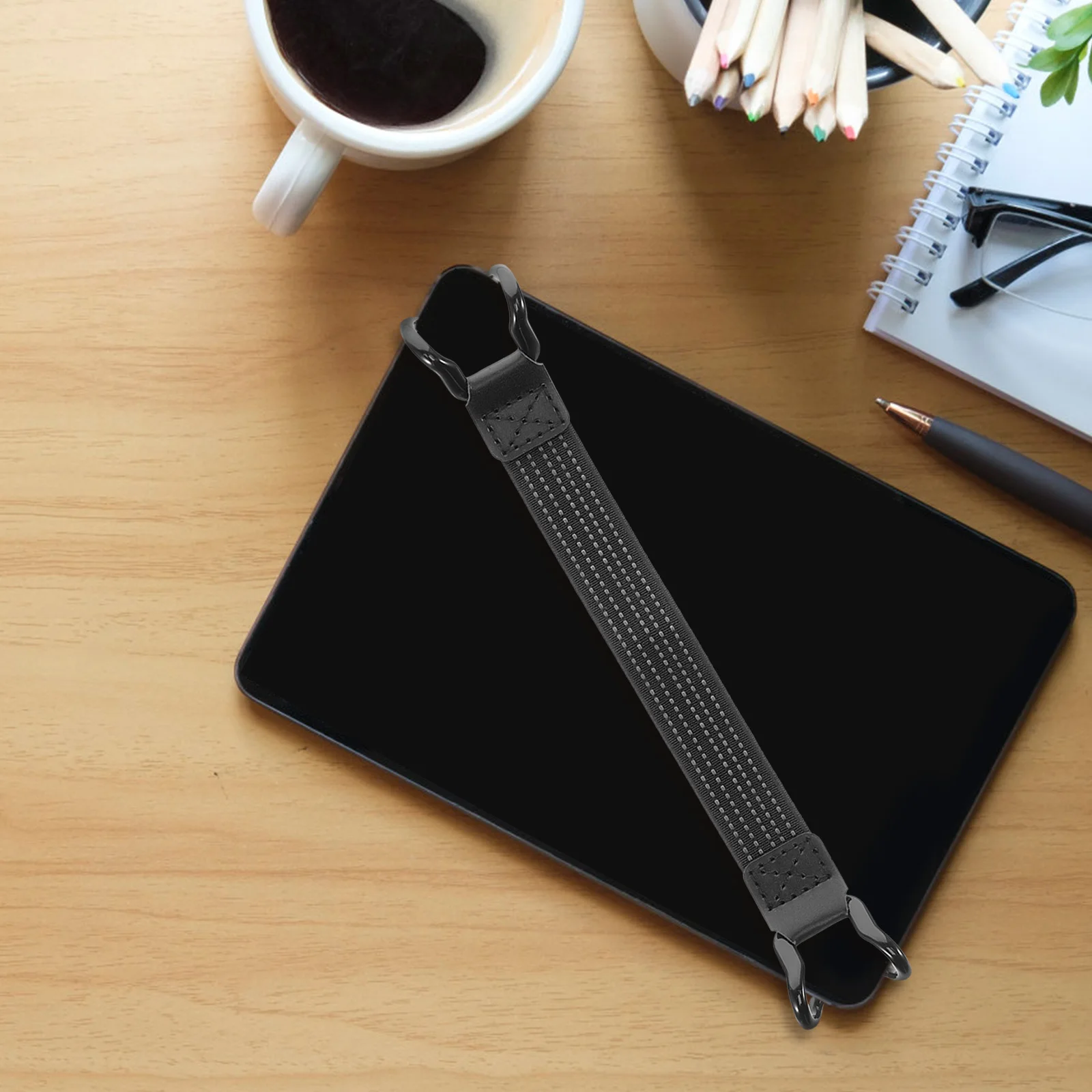 

2 шт., противоударный ремешок для планшета, эластичный нейлоновый ремешок, легкий держатель для планшета для чтения без рук, путешествий