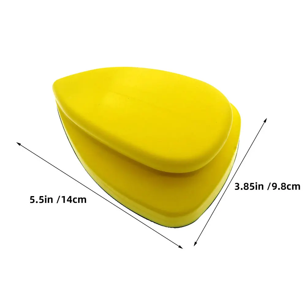 Professional Manual Grinding Disc Black Yellow Triangle Rat Shaped Polishing Pad Sandpaper Backing Holder Car Accessories