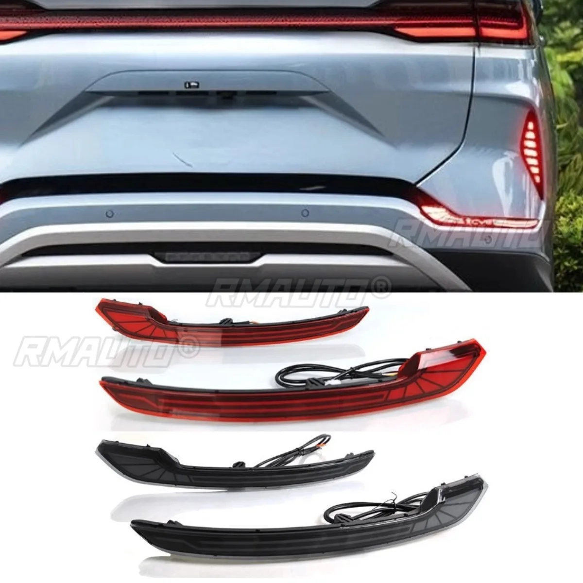 

For BYD Song Plus Champion Edition 2023+ Rear Bumper Light LED Rear Bumper Brake Fog Light Left Right Rear LED Taillight
