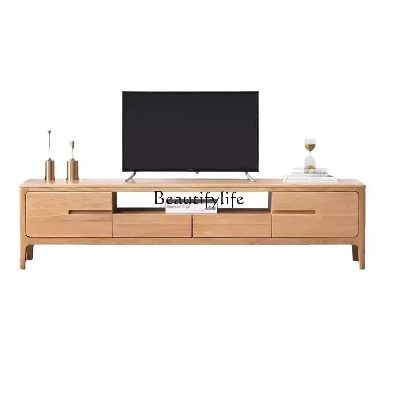 

ls 04Solid wood TV cabinet Modern simple low living room log locker