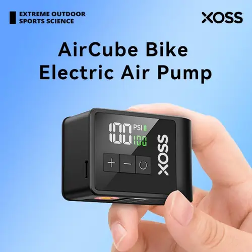 Imagen 2 del producto XOSS AirCube bomba de bicicleta eléctrica compresor de 120PSI Mini bomba de aire portátil inflador de neumáticos recargable para accesorios de bicicleta de bola