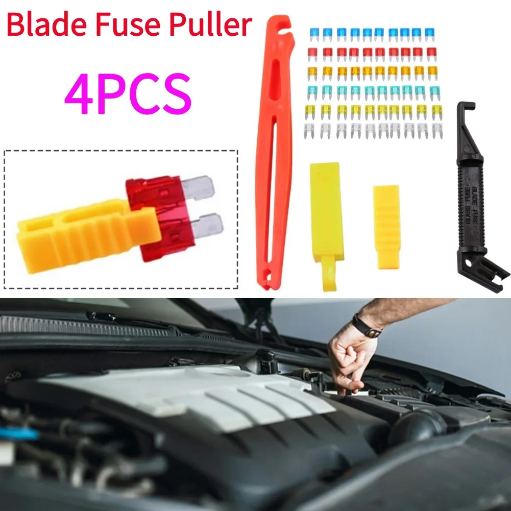 4Pcs Automobile Fuse Clip Blade Fuse Remover Auto Fuse Plier Extractor Blade Fuse Remover for Car Fuse Holder Disassembly Parts