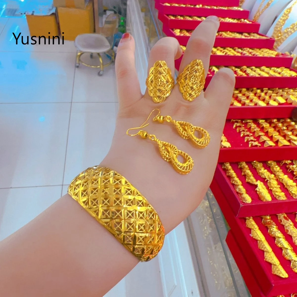 Women'S Fashion Rings Gold - Nowy Francuski Dubajski Luksusowy Zestaw Biżuterii