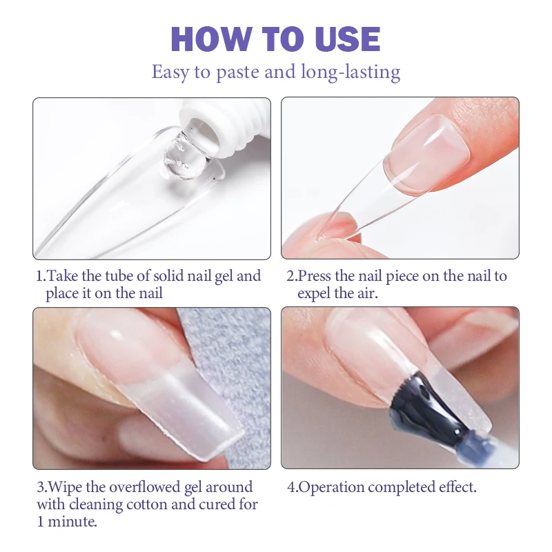 1/2/3 pçs 20ml multifuncional sólido dicas de unhas gel conjunto antiaderente mão prego gel strass cola para arte do prego manicure kit de ferramentas