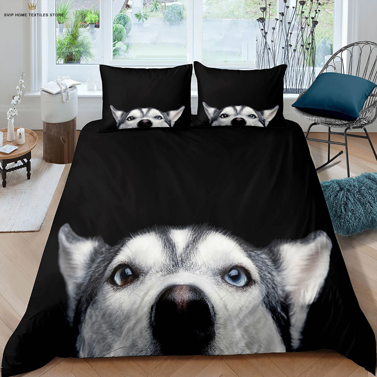 Cute Dog Husky Golden Retriever 3d Printed Quilt Cover Bedding Set Soft And Comfortable Duvet Cover Pillowcase 3 Pieces