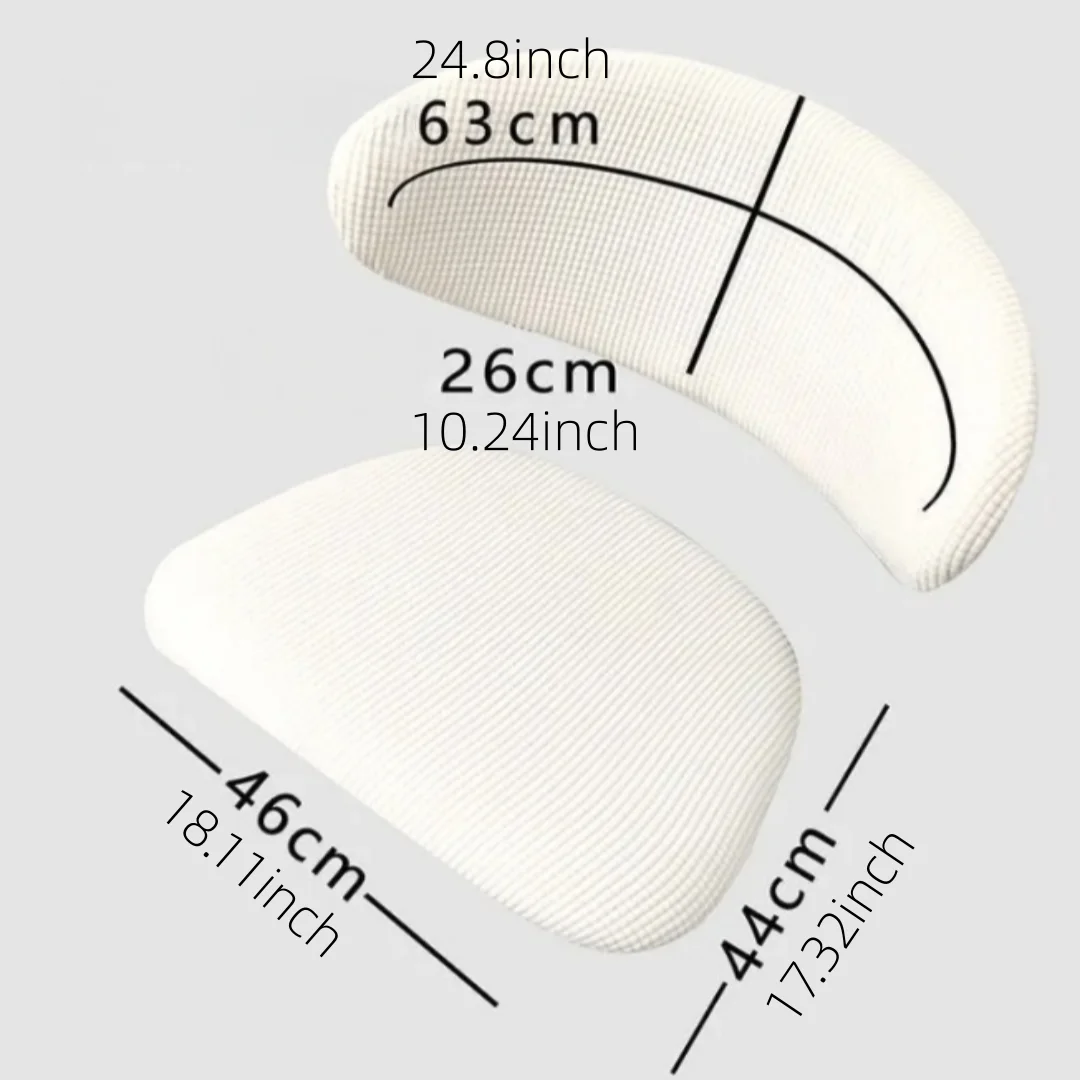 2pcs/Set Elastic Waffle Corn Velvet Jacquard Horn Chair Cover Backrest Cover Combination Set Split Style