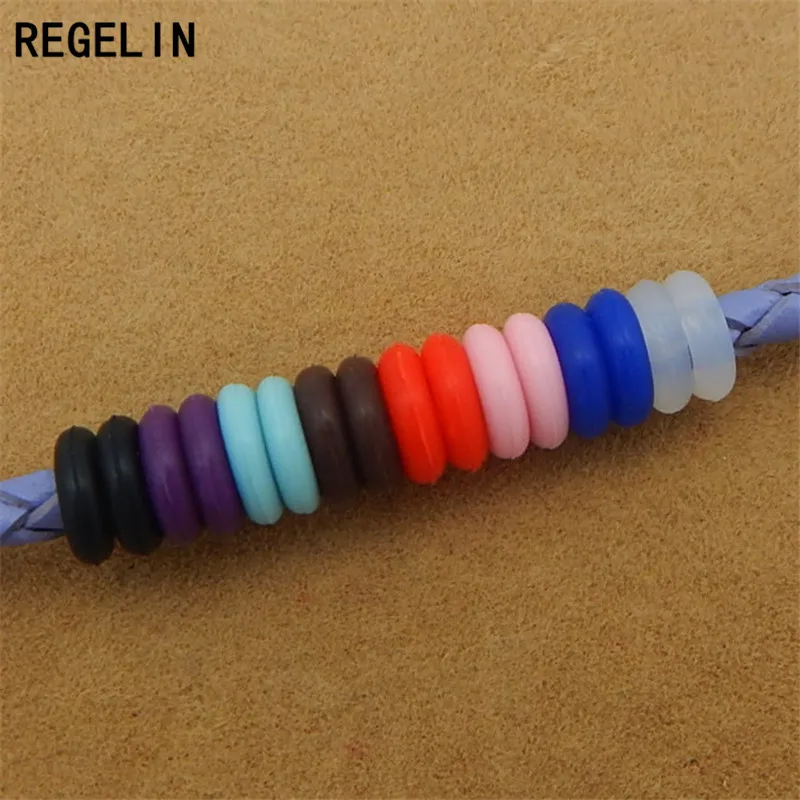 REGELIN Rubber Spacer Beads Positioning Circle Jump Rings 100pcs/lot 6mm For Jewelry Making Bracelets Necklaces  DIY Accessorie
