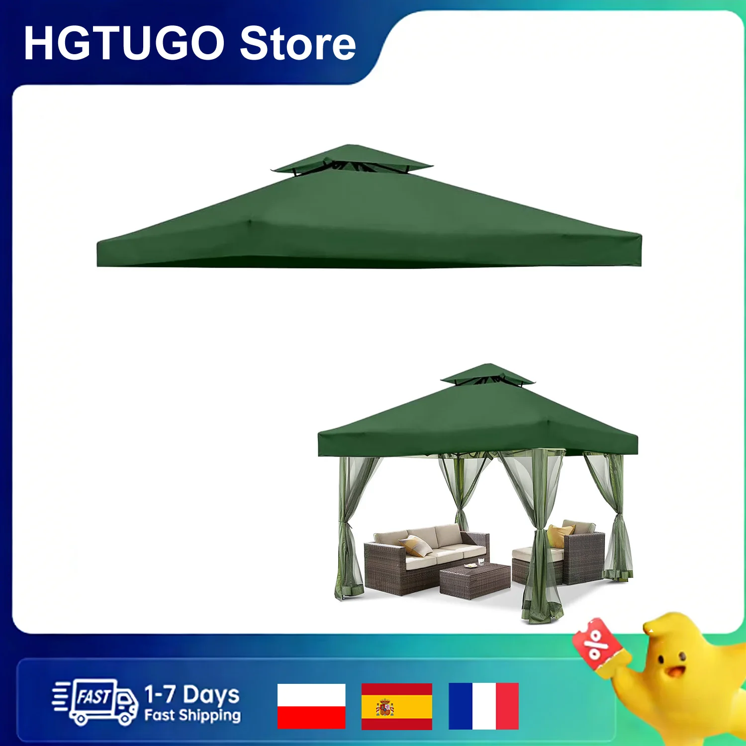 Carpa Plegable Tipo Gazebo para Jardín, Eventos, Patio, Impermeable, para Campamento, Festivales, Protección Solar, para Bodas, Fiestas en la Playa