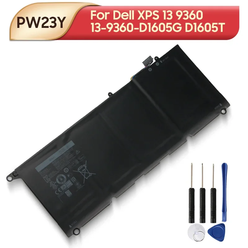 

Сменный аккумулятор PW23Y 0RNP72 0TP1GT для Dell XPS 13 9360 13-9360-D1605G D1605T D1705 60Wh батареи