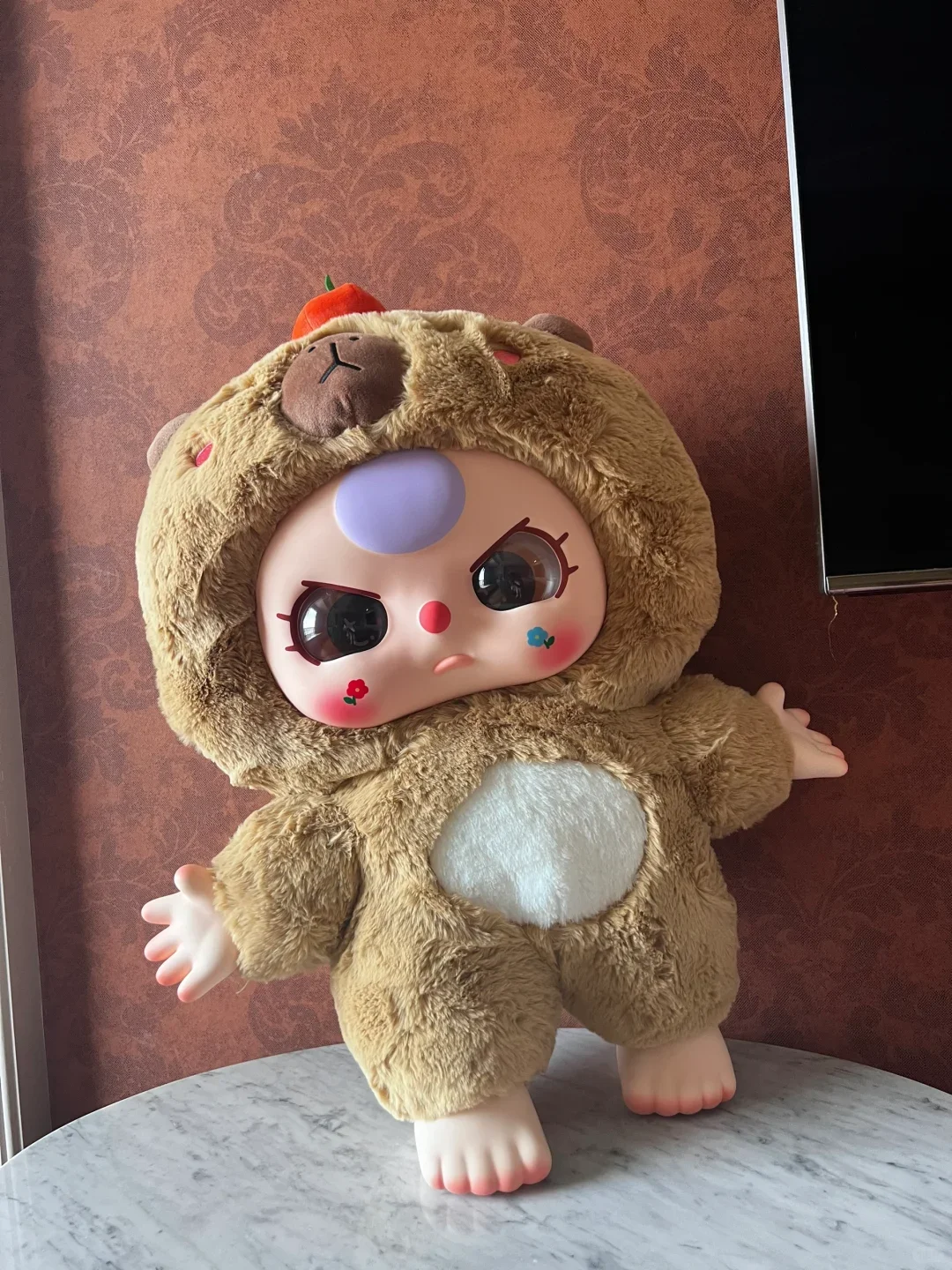 

Genuine Baby Three1000% V1 Big Baby Doll Handmade Blind Box Trendy Play Cute Desktop Room Ornament Children Birthday Toys Gifts