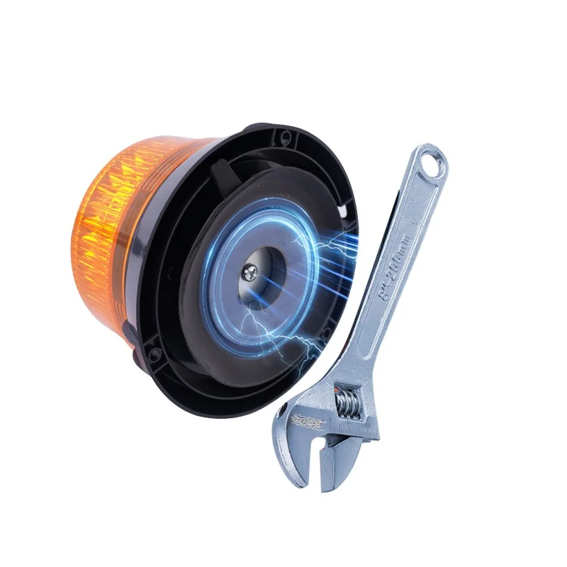 

LED Solar Strobe Light Emergency Rotating Traffic Indication Car Flash Beacon Light Amber Blue Red Warning Light with USB Line