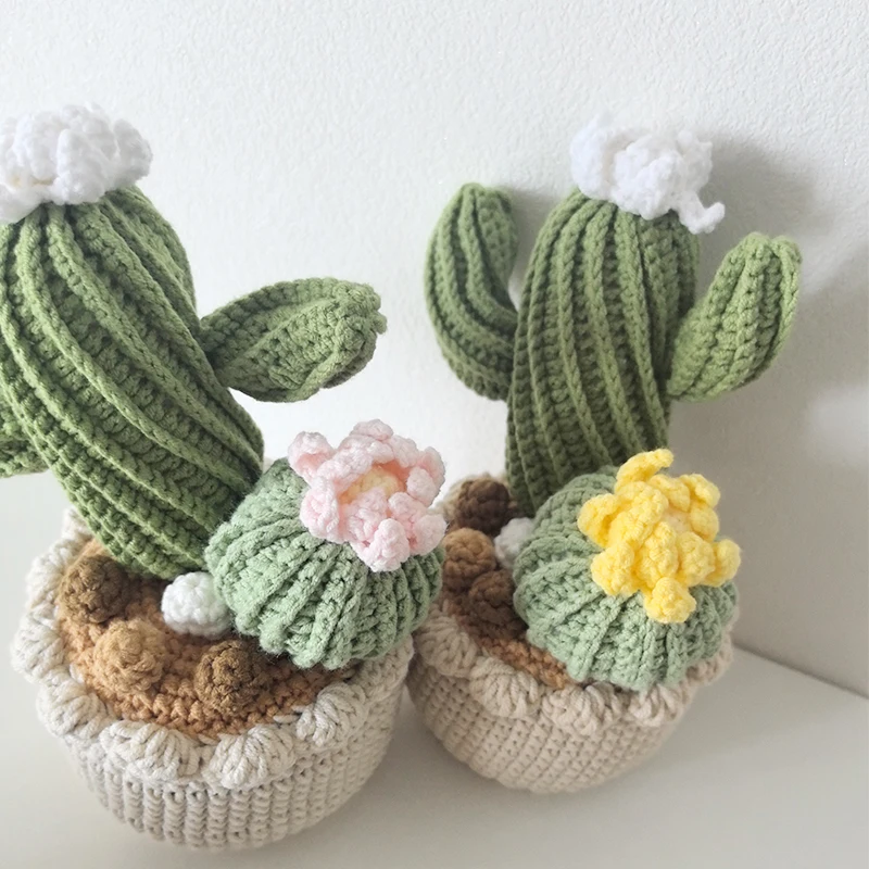 กระถางต้นไม้ถักโครเชต์สุดน่ารั - Cactus Mix Pot บทวิจารณ์และราคา
