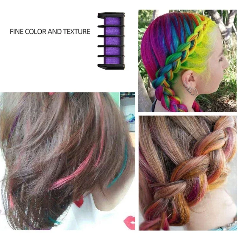 10/1pc Colorful Hair Color Chalk For Hair Fashion Colored Mascara Chalks To Dye Hair Instant Temporary Chalk to Paint Hairs Girl