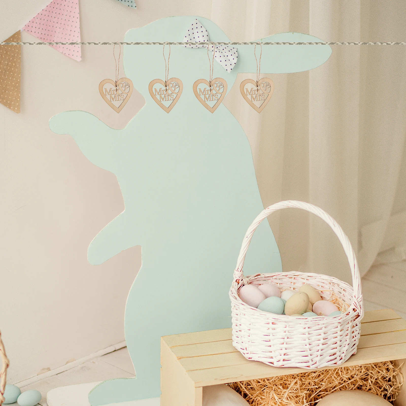 

20pcs Wooden Wedding Decoration Heart Crafts Valentine Unfinished Wood Cutouts DIY nament Home Decor Sewing Supplies