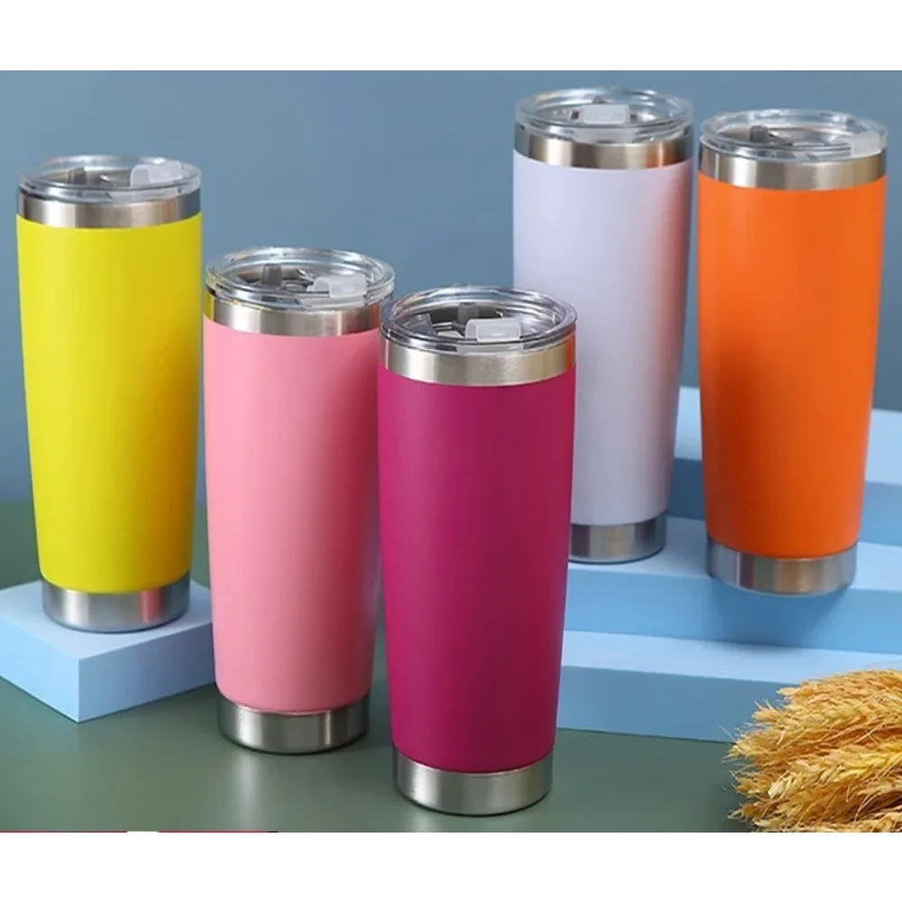 20oz Thermo Cafe Coffee Mug Car Thermos Mug Leakproof Travel Thermo Cup for Tea Double Stainless Steel Hot and Cold Cup