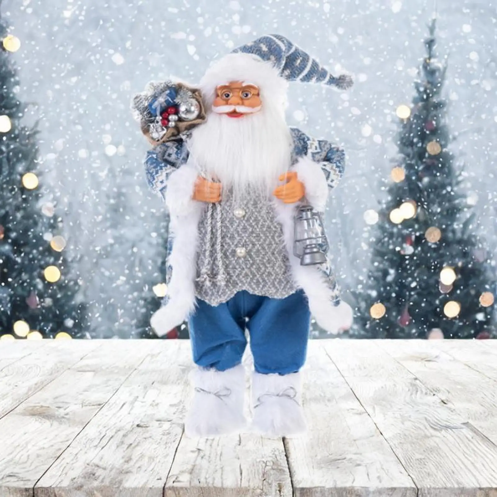 

Santa Claus Figurine Christmas Standing Santa Figure 23.6" Tall Statue for Holiday