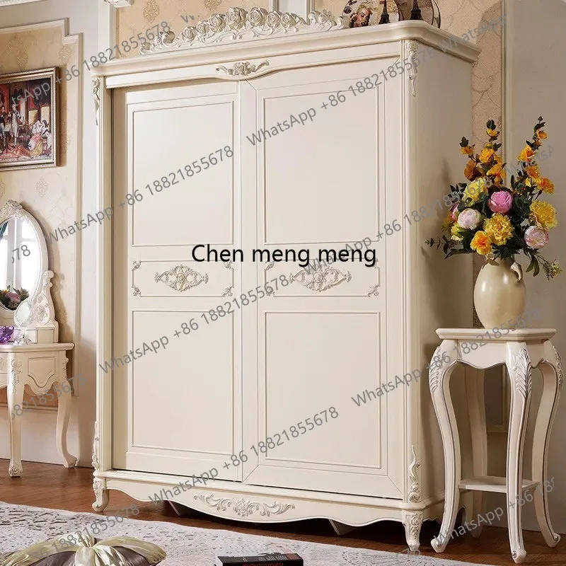 

European style wardrobe home bedroom closet storage cabinet minimalist door cabinet