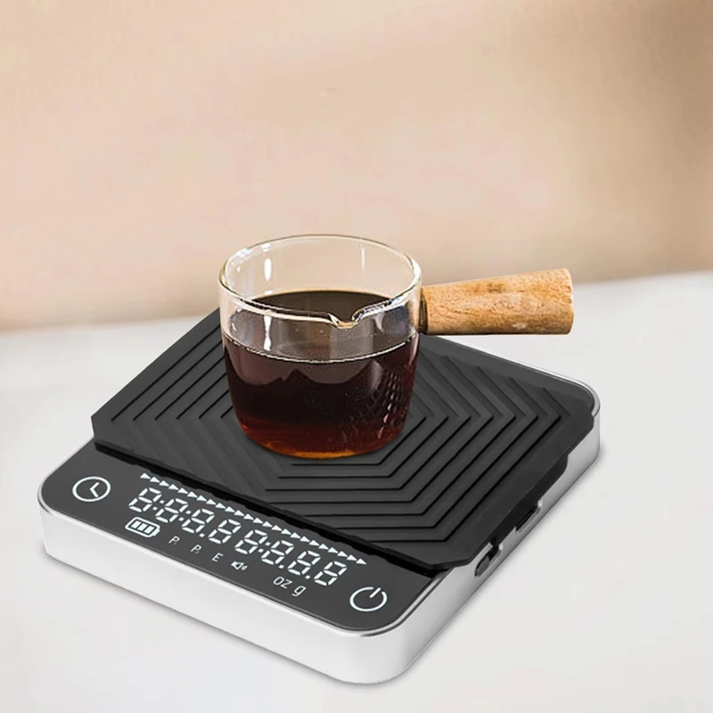 ABAE-báscula de café recargable de alta precisión, Mini báscula electrónica para uso en Espresso, exterior y cocina