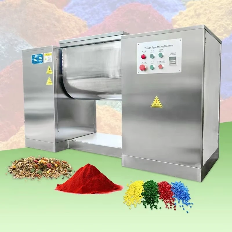 Stainless steel color ribbon blender Horizontal machine Powder blending Food flavor blender For mineral salts