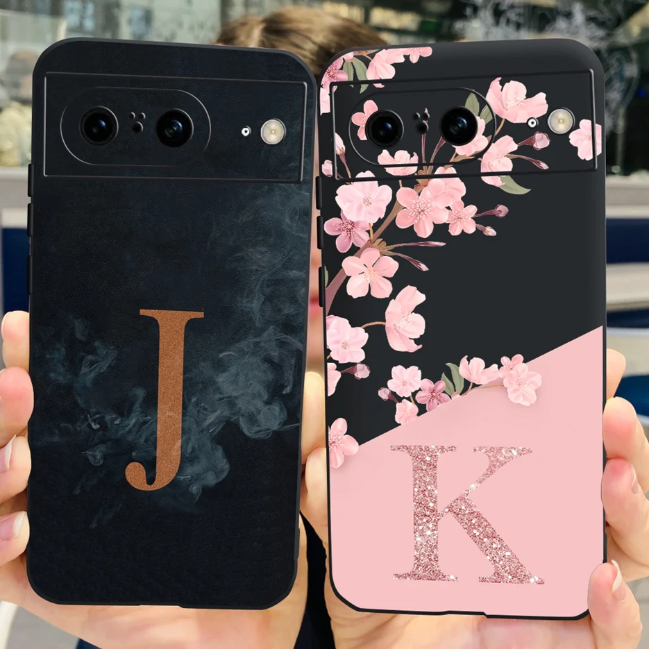 เคสสำหรับ Google Pixel 8ใหม่กรอบตัวอักษร26ตัวเคสโทรศัพท์ซิลิโคนนิ่มกันกระแทกเคสสำหรับ Google พิกเซล8 Pro ฝาหลัง Pixel8บั๊มเปอร์