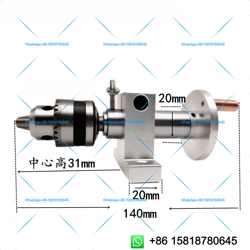 DIY woodworking lathe tailstock thimble miniature bead lathe accessories drill chuck plum blossom rotary top live thimble