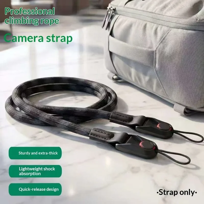 Quick Release Camera Strap, Adjustable Round Rope Neck & Shoulder Sling, Fast Detachable Strap for DSLR Mirrorless Cameras
