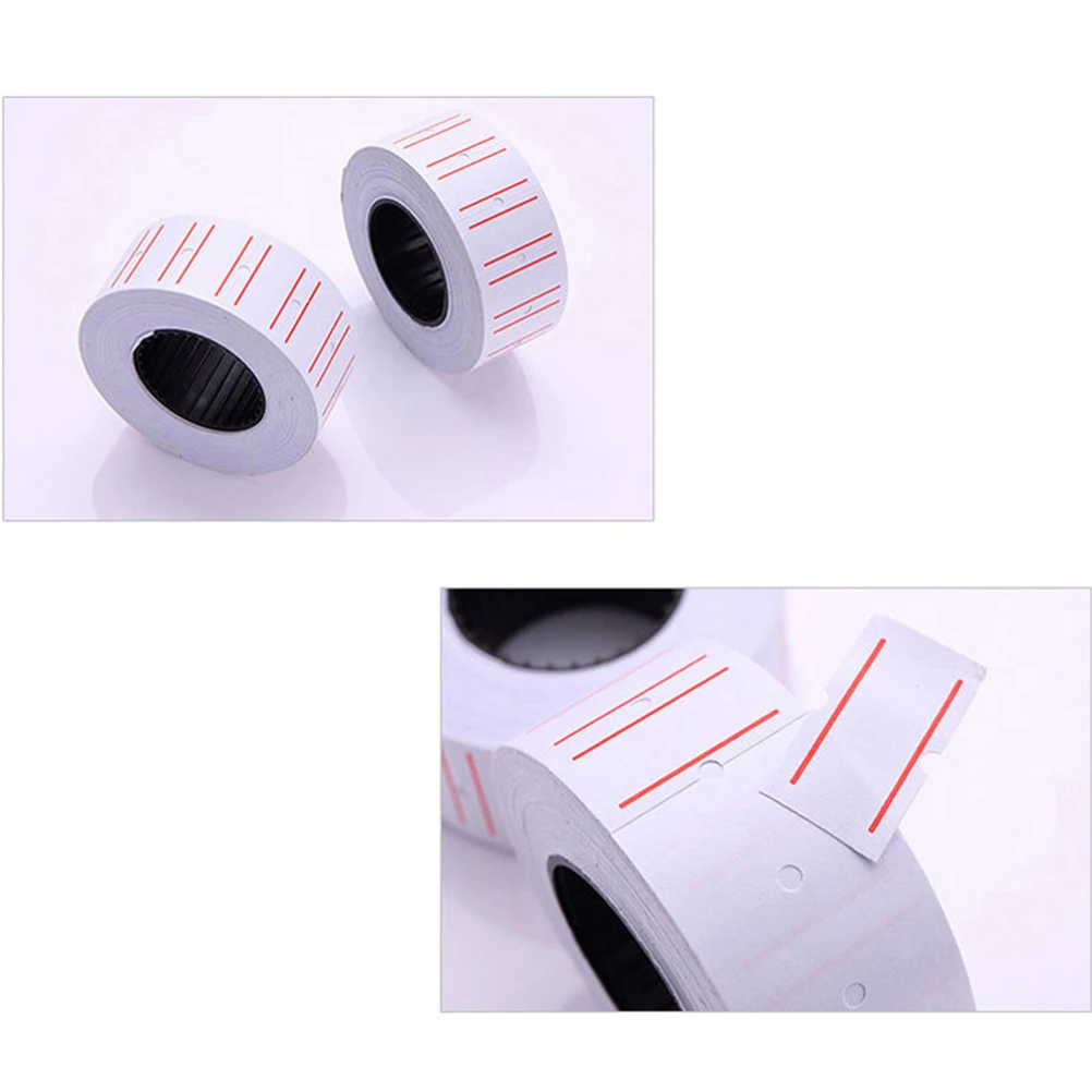 

10 Rolls Price Paper Supermarket Tag Label Single Row Sticker Labels Code Stiker