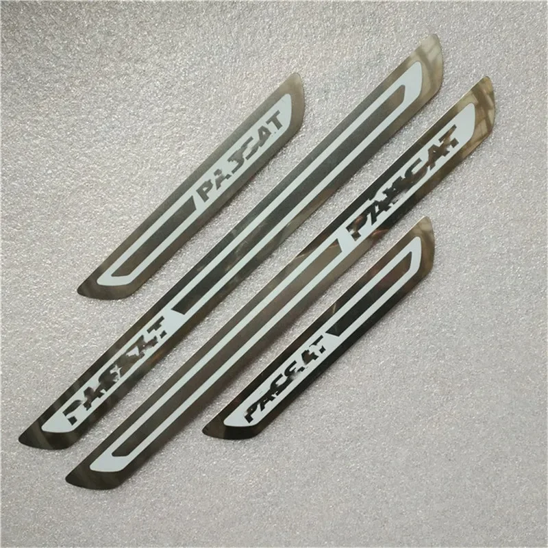 For Volkswagen Passat B7 2011-2018 ultrathin stainless steel Welcome pedal threshold guard plate anti-scratch car accessories