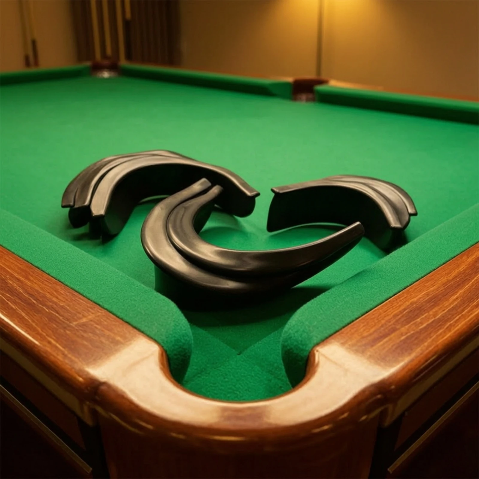 6 Pieces Pool Table Pocket Insert Rubber Pool Table Pocket Protectors Shock-Absorbing Protective (as in 'protective Layer')