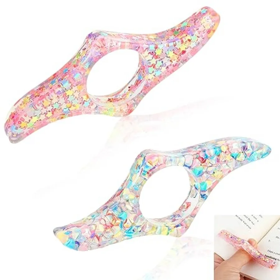 2 Pcs Transparent Book Page Holder for Readers